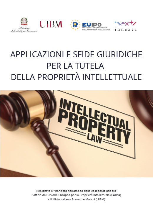 Applicazoni-e-sfide-giuridiche-per-la-tutela-della-PI_Copertina Copertina pubblicazione Applicazioni e sfide giuridiche per la tutela della proprietà industriale