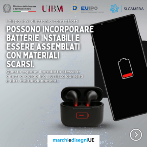 Grafica raffigurante auricolari wireless e uno smartphone che mostrano icone di batteria rossa, a indicare instabilità e scarsa durata.