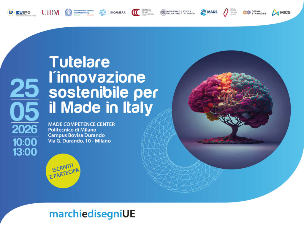 Save the date Tutelare l'innovazione sostenibile per il Made in Italy